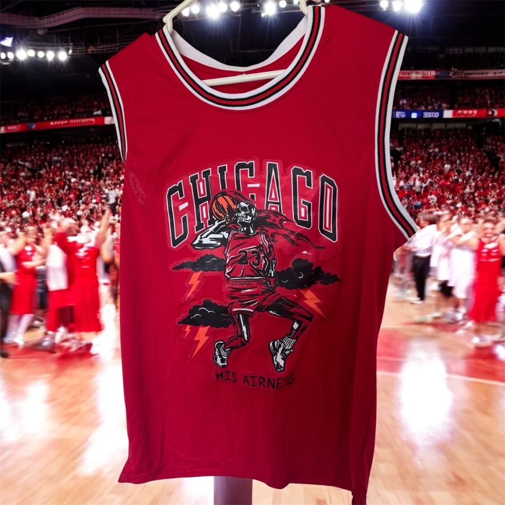 Red Chicago Michael Jordan Basketball Jersey
